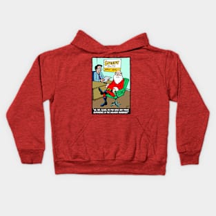 Santa Applies for Delivery Job Kids Hoodie